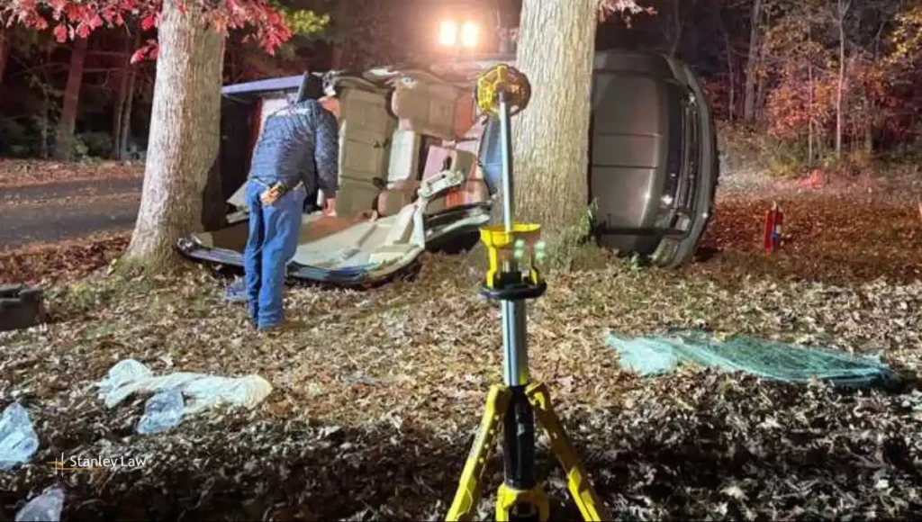 Crews cut roof off truck