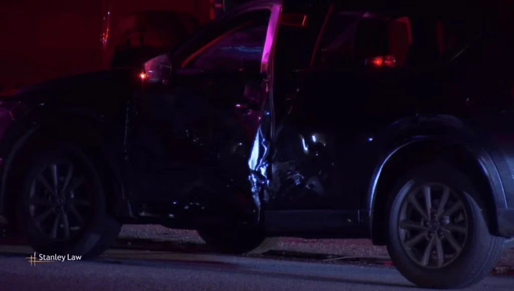 Crews free person from car after crash