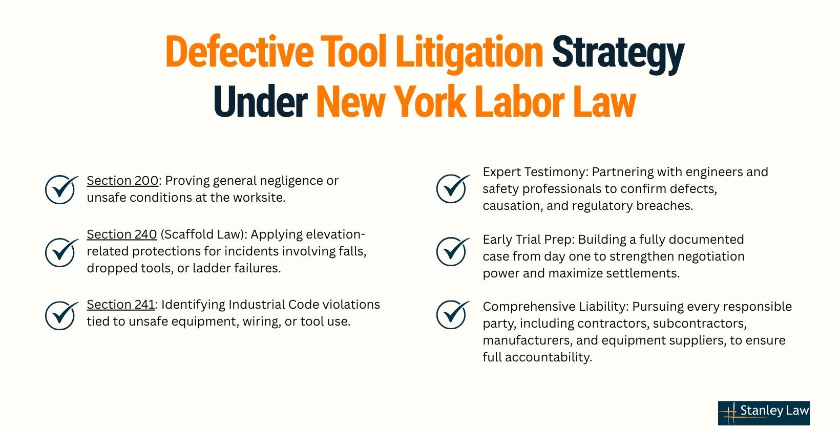 Defective Tool Litigation Strategy Under New York Labor Law