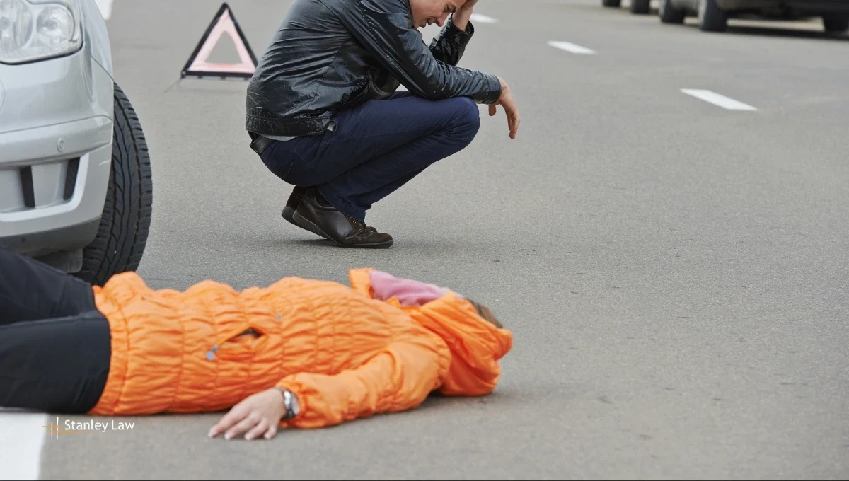 Pedestrian Injured in Three-Vehicle Crash