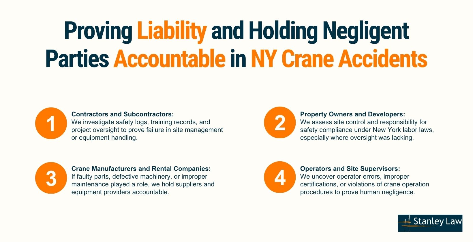 Proving Liability and Holding Negligent Parties Accountable in NY Crane Accidents
