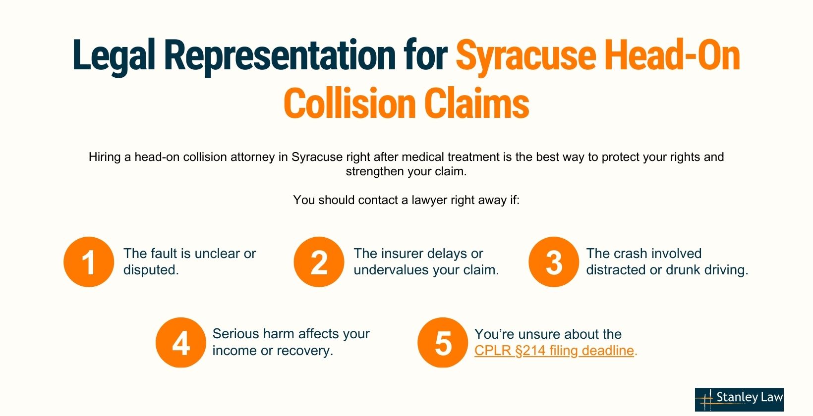Legal Representation for Syracuse Head-On Collision Claims