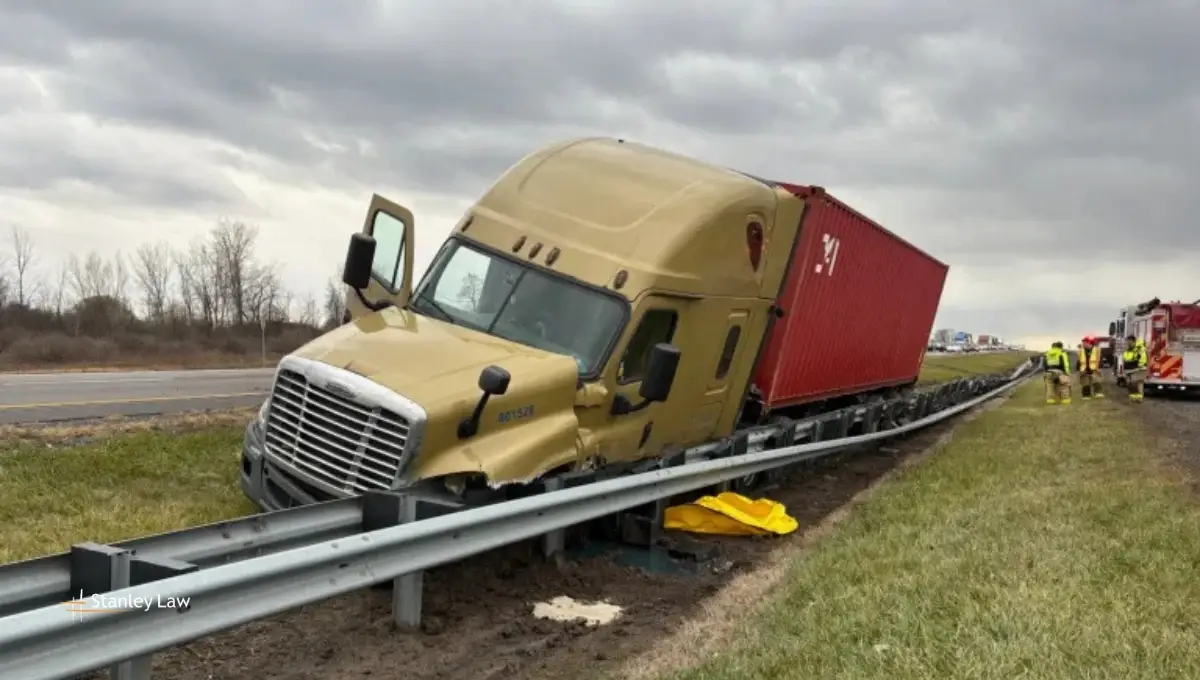 Tractor-trailer crash on Thruway