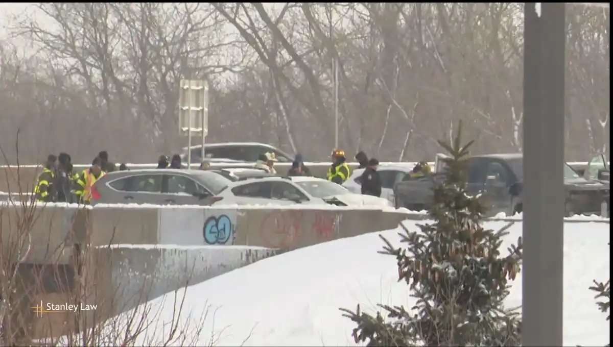 10-Car Pileup on I-490