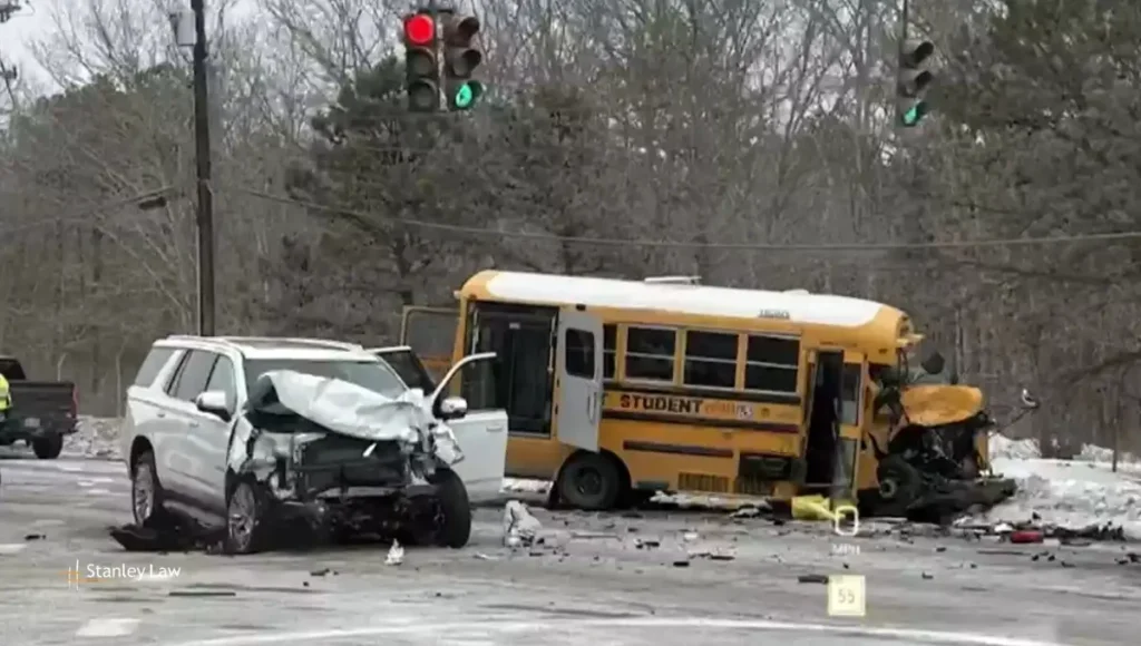 5 Children Hospitalized in Head-On Bus accident