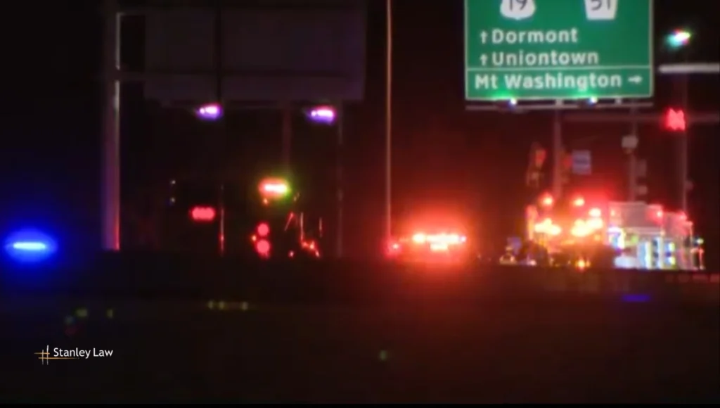 One Dead in Fiery Liberty Bridge Three-Vehicle Crash