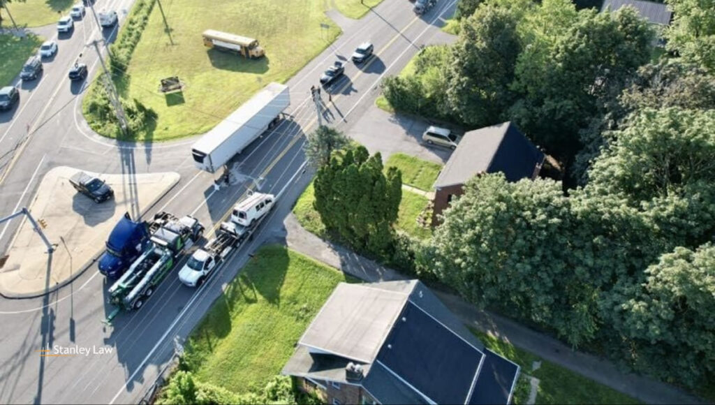 Tractor-Trailer and Van Collision on Route 100