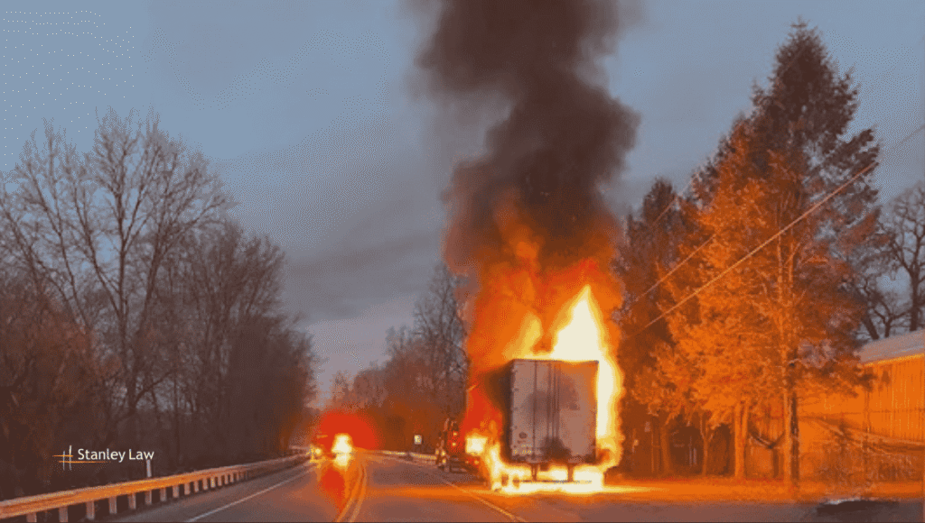 Trailer Fire Disrupts Traffic