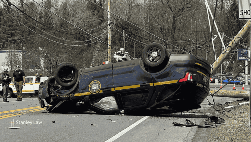 Trooper & Driver Injured in Two-Vehicle Crash