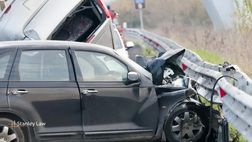 Box Truck and Car Crash on I-90 Eastbound