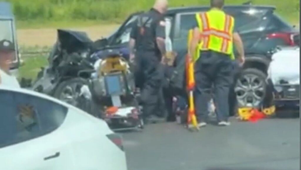 Two People Hospitalized After Three-Vehicle Crash