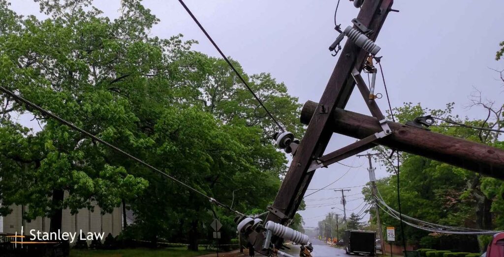 Manlius, NY - Driver Eric Aldrich Escapes Injury After Utility Pole Falls on His Car